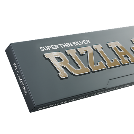thumbnail image 2 of Rizla Silver Corte Argento Rolling Papers – 50 Booklets, Classic Silver 2 of 5