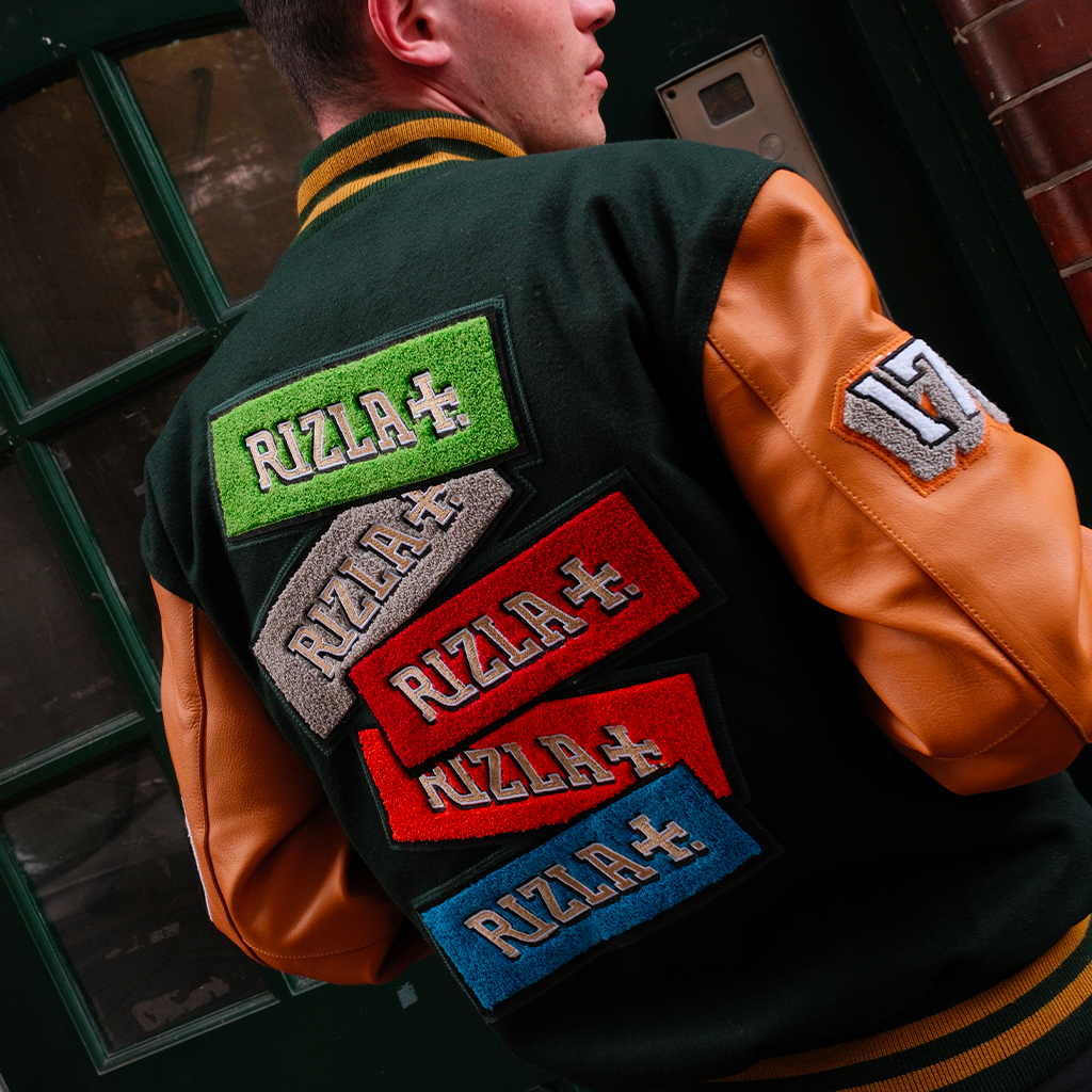 Rizla Dartmouth Green and Old Gold Varsity Jacket