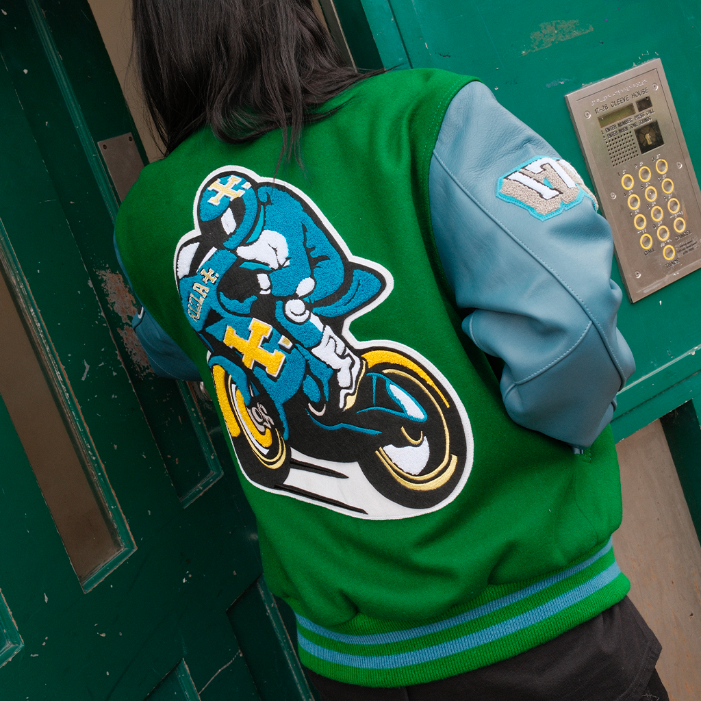 Rizla Kelly Green Varsity Jacket