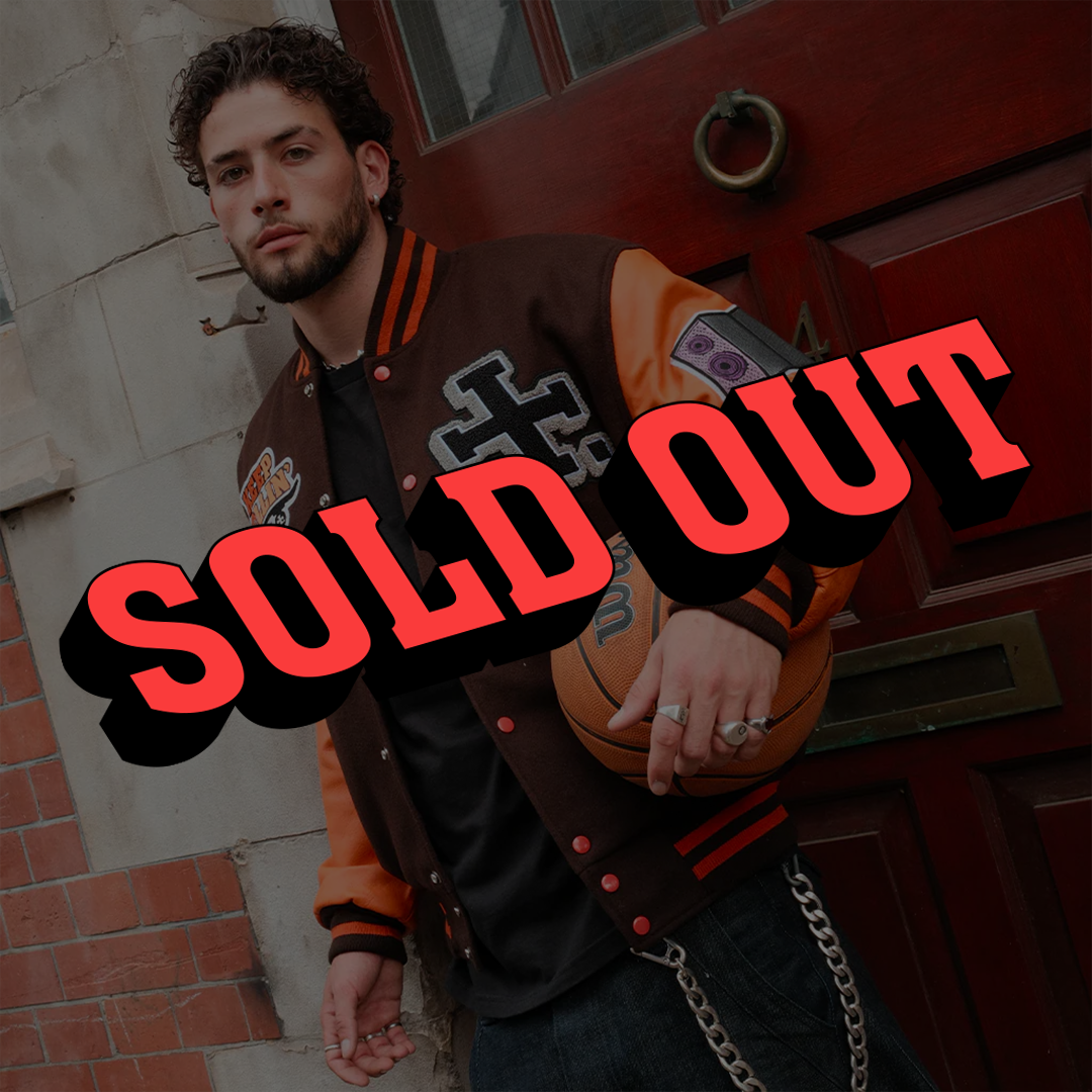 Rizla Brown and Burnt Orange Varsity Jacket